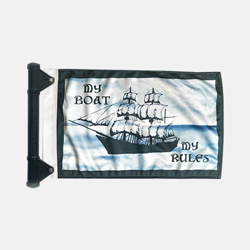 Boat Flag Starter kit | My Boat My Rules | Funny Boat Flags – Flag In a Bag